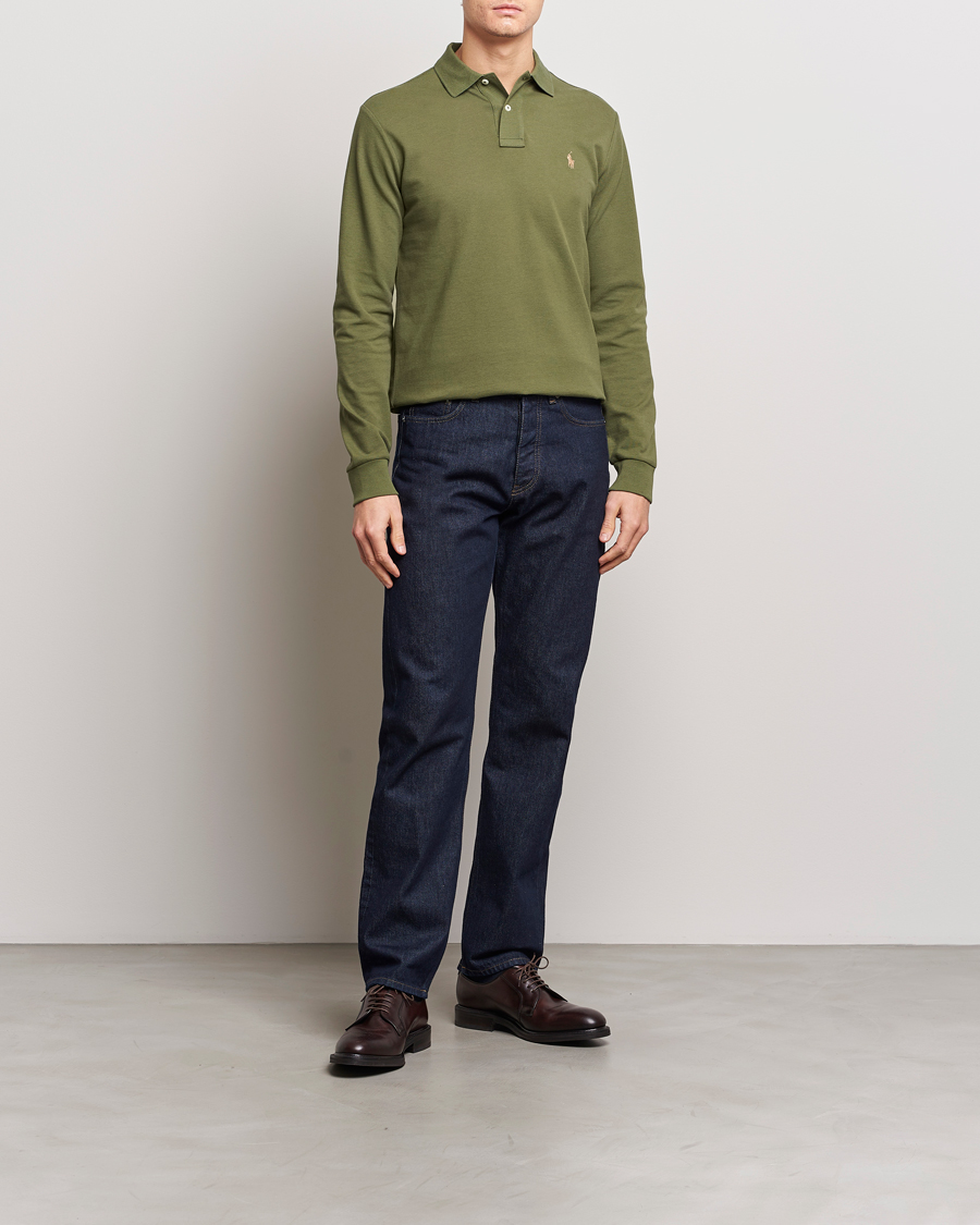 Heren | Truien | Polo Ralph Lauren | Custom Slim Fit Long Sleeve Polo Dark Sage
