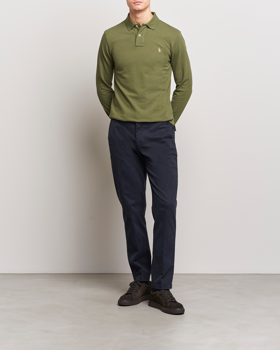 Homme | Pulls Et Tricots | Polo Ralph Lauren | Slim Fit Long Sleeve Polo Dark Sage