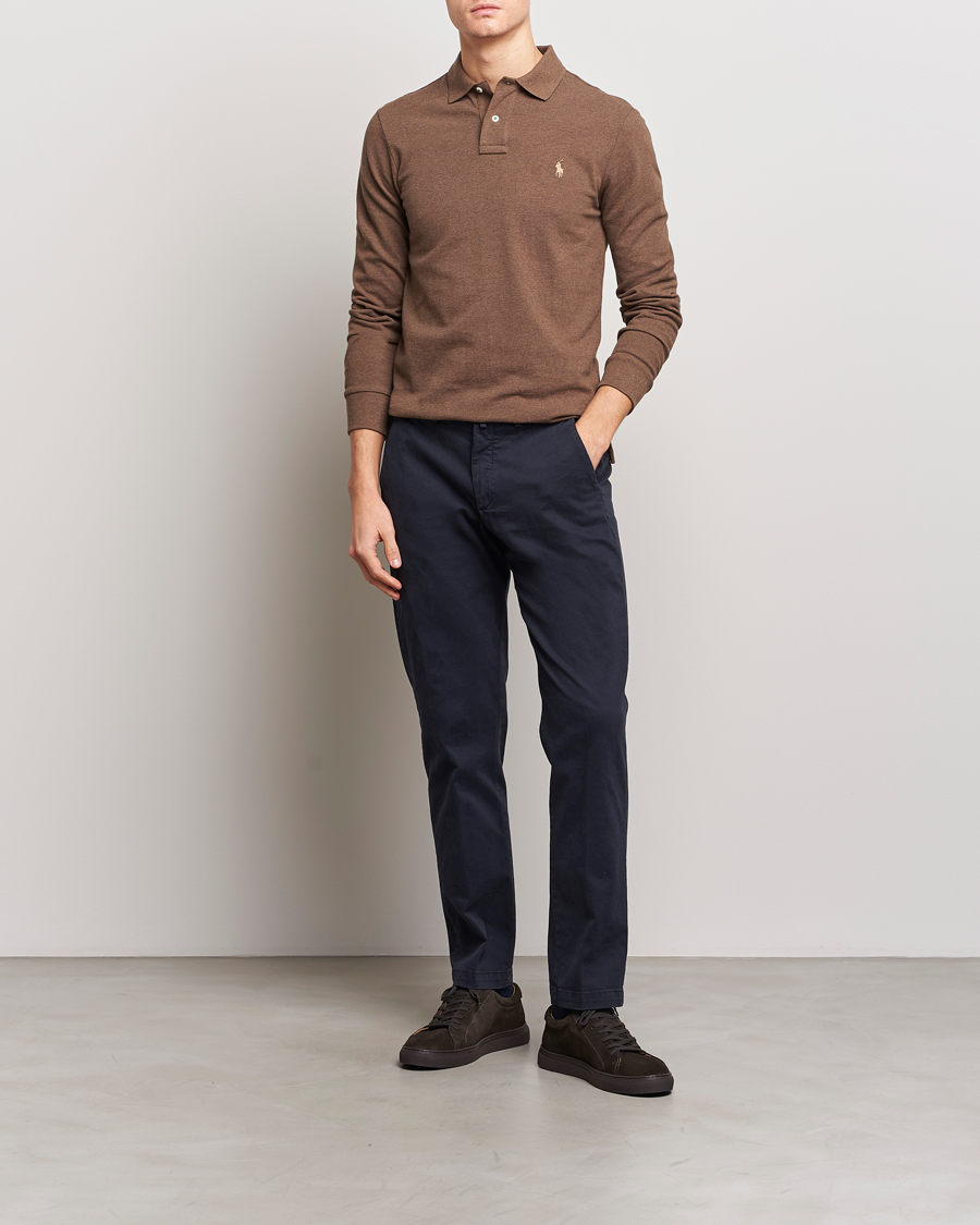 Heren | Truien | Polo Ralph Lauren | Slim Fit Long Sleeve Polo Cedar Heather
