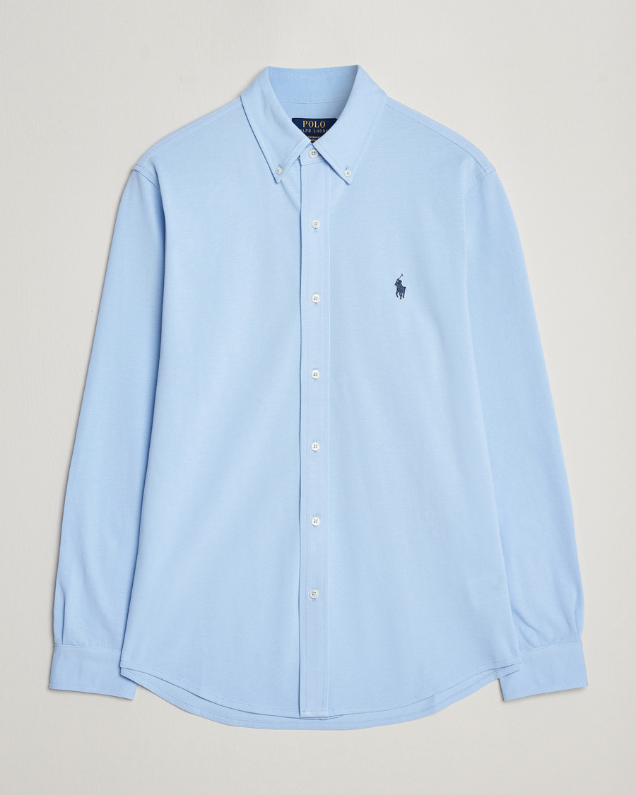 Homme | Chemises | Polo Ralph Lauren | Slim Fit Featherweight Mesh Shirt Bluebell