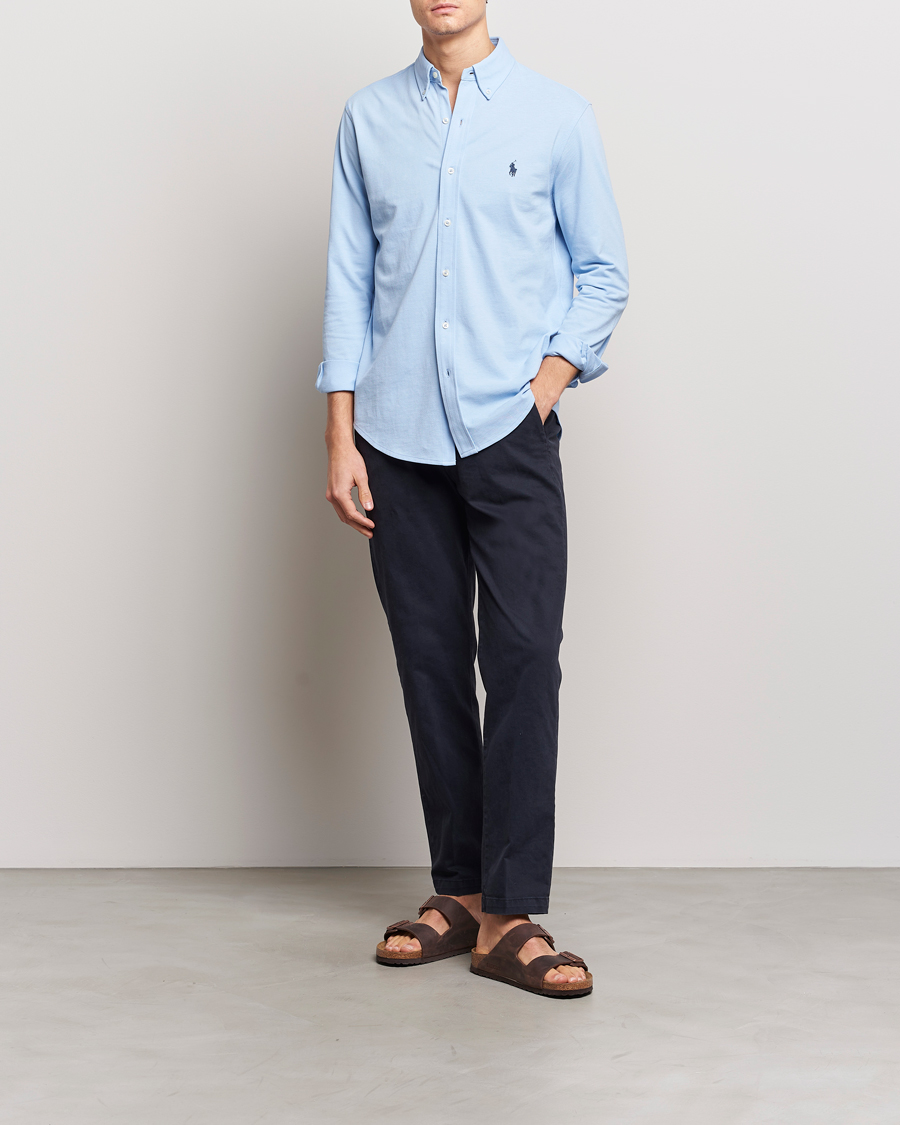 Homme | Chemises | Polo Ralph Lauren | Slim Fit Featherweight Mesh Shirt Bluebell