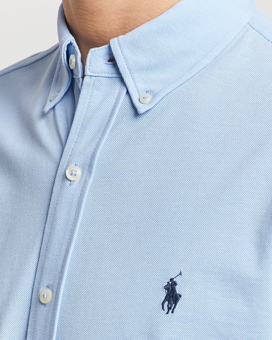 Homme | Chemises | Polo Ralph Lauren | Slim Fit Featherweight Mesh Shirt Bluebell
