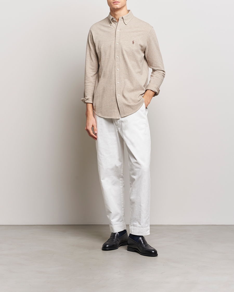 Homme | Chemises | Polo Ralph Lauren | Featherweight Mesh Shirt Tuscan Beige Heather
