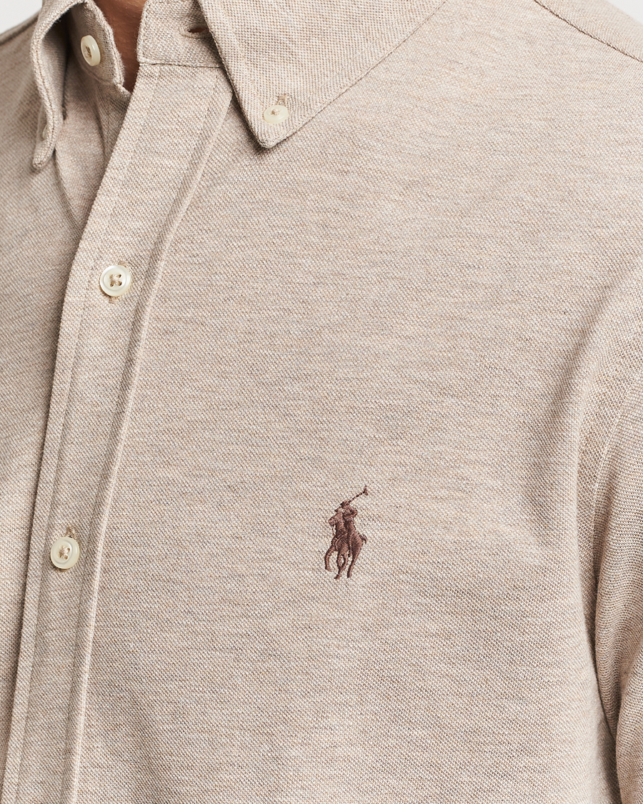 Homme | Chemises | Polo Ralph Lauren | Featherweight Mesh Shirt Tuscan Beige Heather