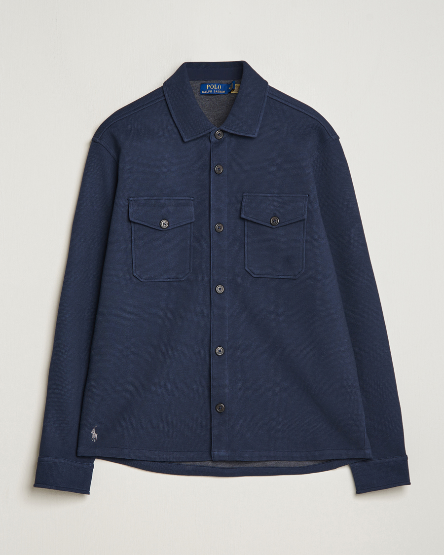 Heren | Overhemden | Polo Ralph Lauren | Double Knit Jacquard Overshirt Aviator Navy