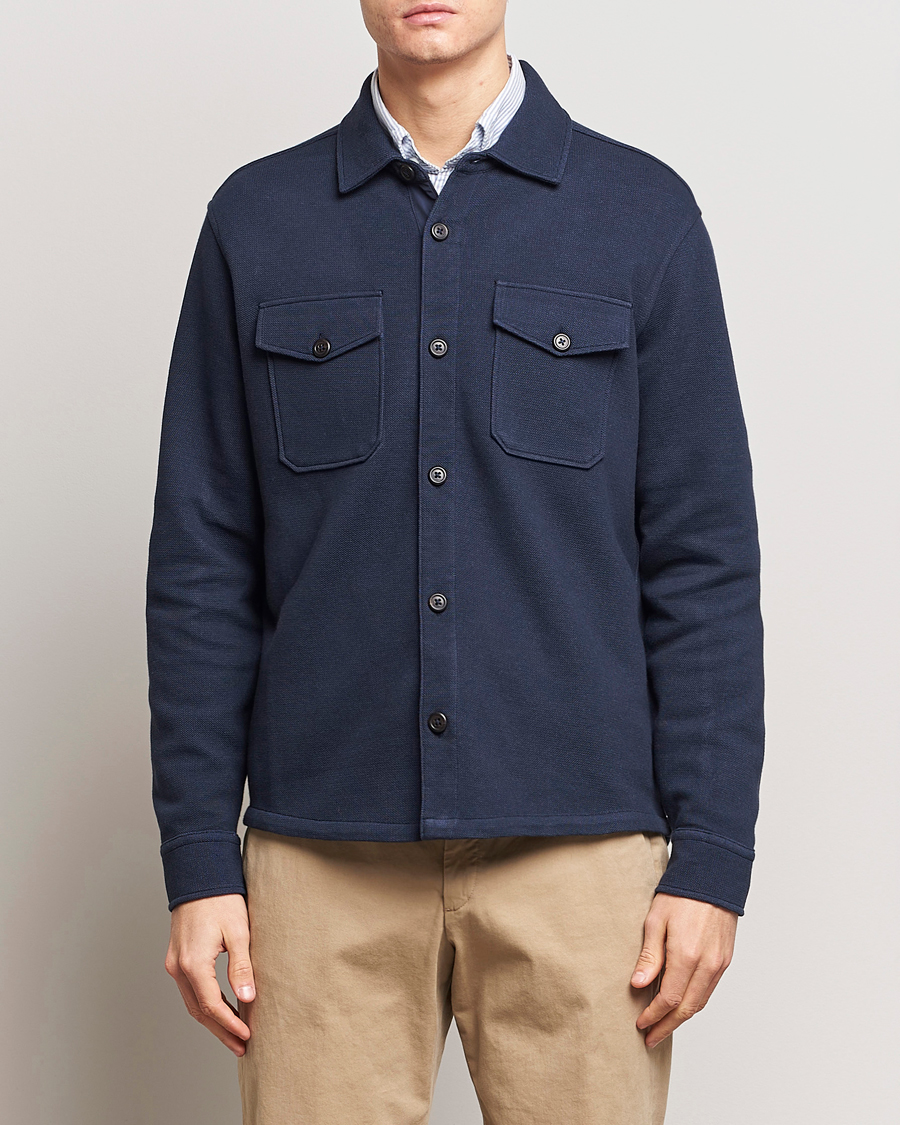 Heren | Overhemden | Polo Ralph Lauren | Double Knit Jacquard Overshirt Aviator Navy
