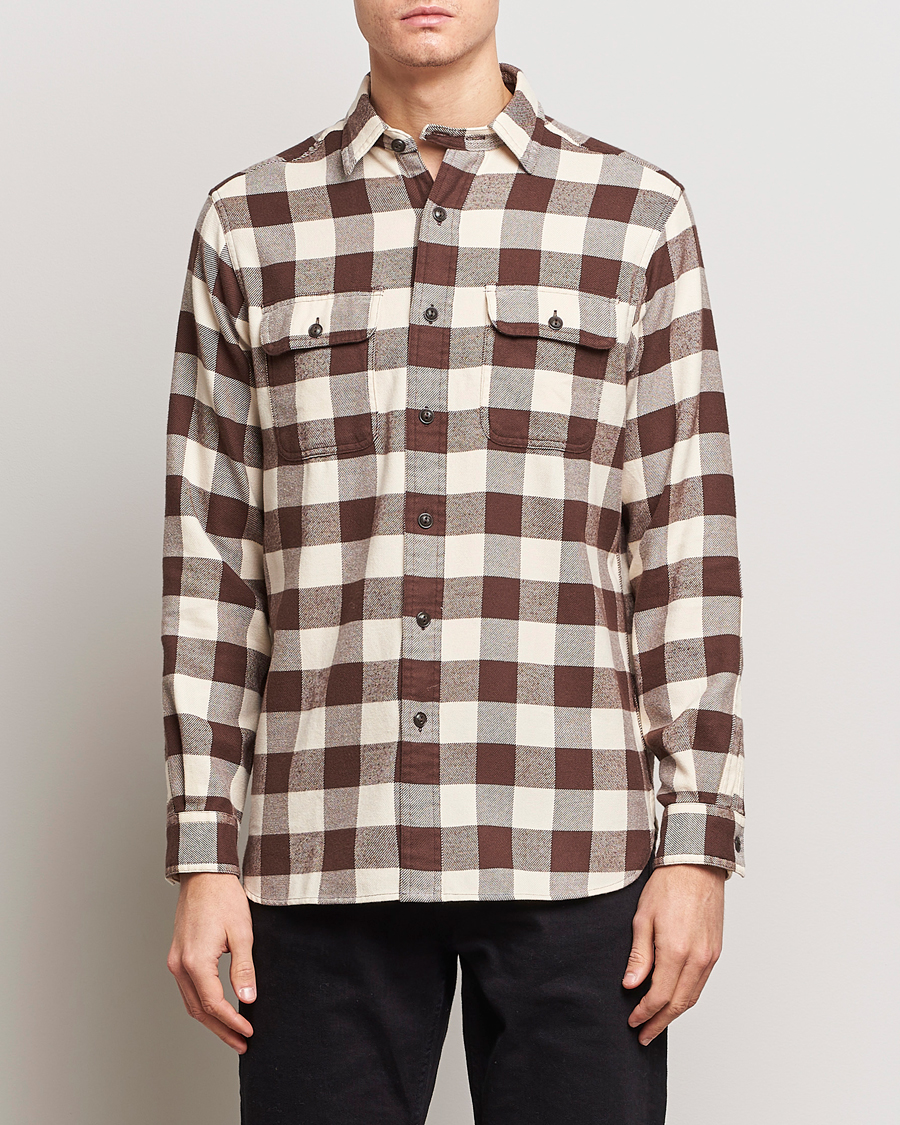 Homme | Chemises | Polo Ralph Lauren | Ranch Checked Pocket Overshirt Cream/Brown