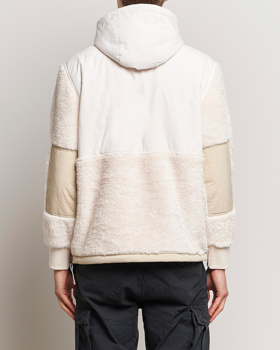 Homme | Pulls Et Tricots | Polo Ralph Lauren | Curly Sherpa/Nylon Half Zip Hoodie Cream Multi