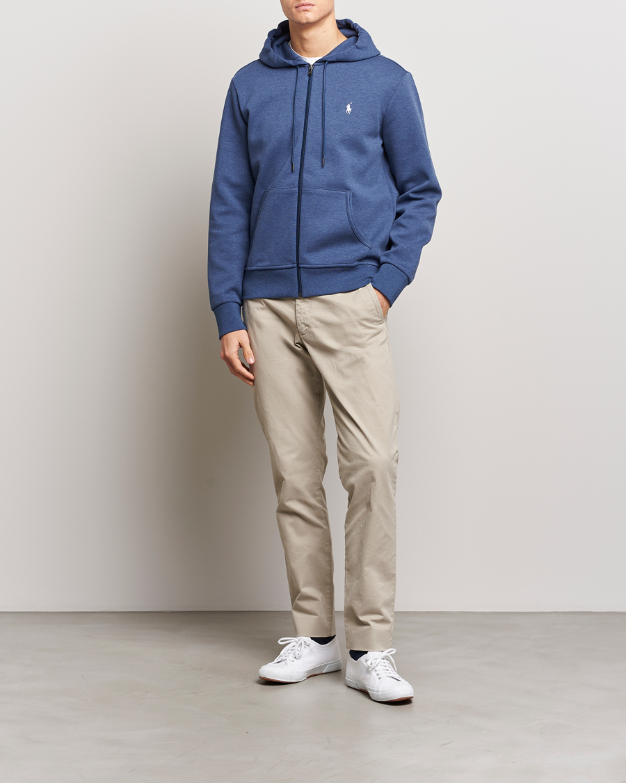 Heren | Truien | Polo Ralph Lauren | Double Knitted Full-Zip Hoodie Blue Heather