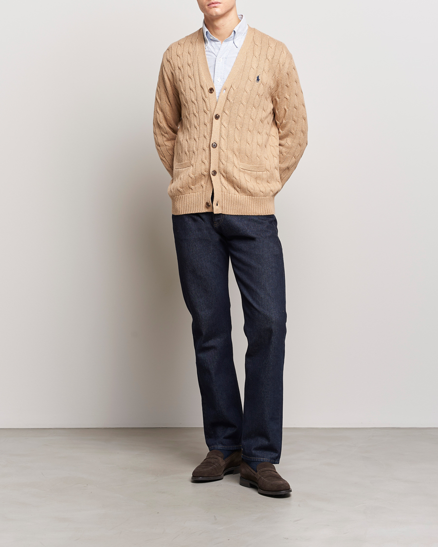 Heren | Truien | Polo Ralph Lauren | Cotton Cable Cardigan Camel Melange