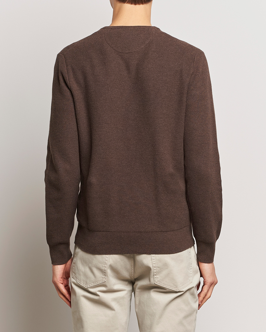 Homme | Pulls Et Tricots | Polo Ralph Lauren | Textured Cotton Crew Neck Sweater Spa Brown Heather