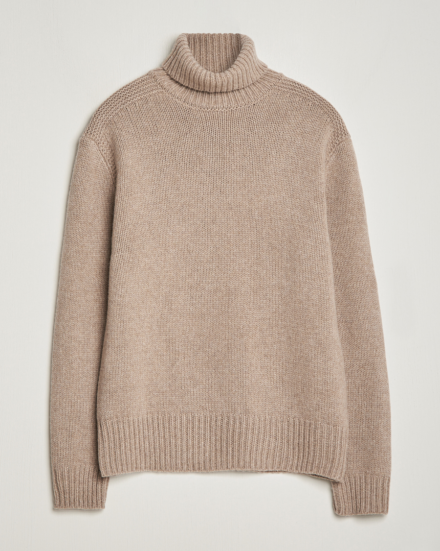 Homme | Pulls Et Tricots | Polo Ralph Lauren | Wool/Cashmere Knitted Rollneck Oak Brown Heather