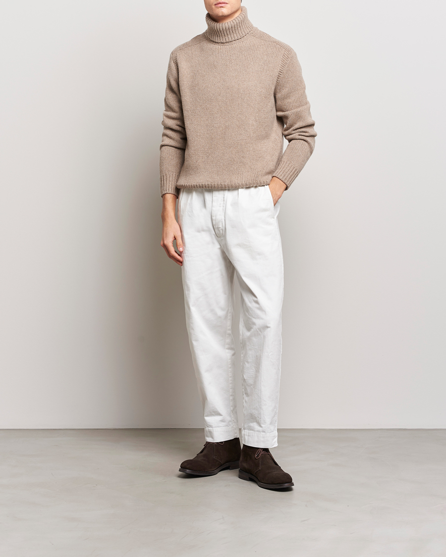 Homme | Pulls Et Tricots | Polo Ralph Lauren | Wool/Cashmere Knitted Rollneck Oak Brown Heather