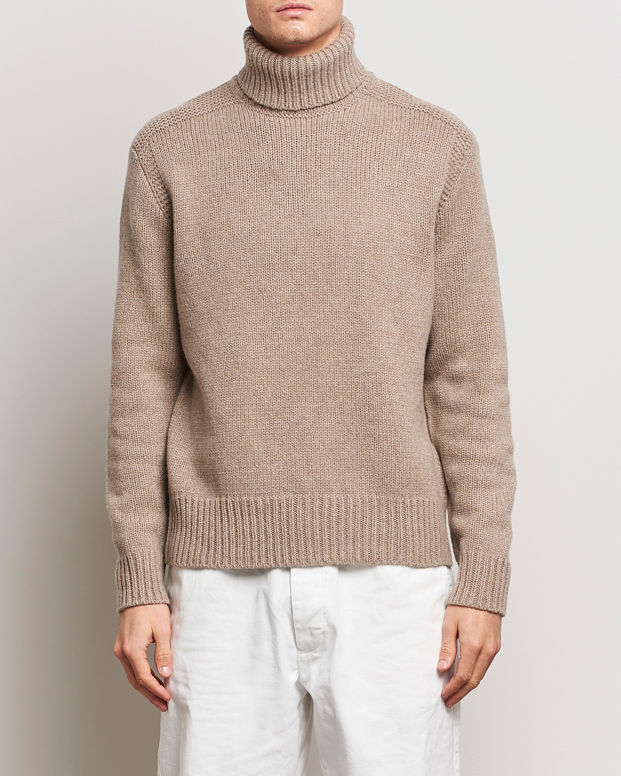 Homme | Pulls Et Tricots | Polo Ralph Lauren | Wool/Cashmere Knitted Rollneck Oak Brown Heather