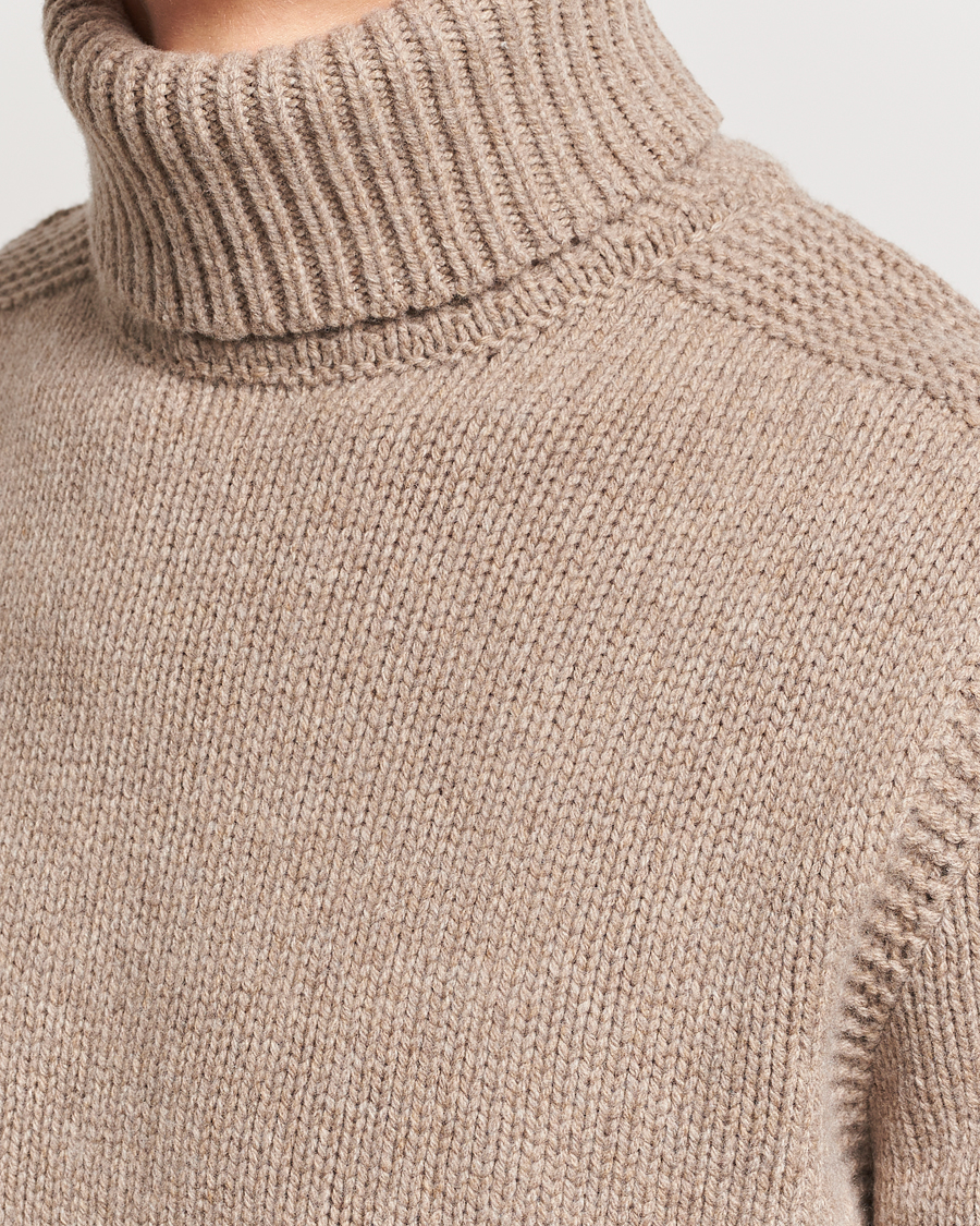 Homme | Pulls Et Tricots | Polo Ralph Lauren | Wool/Cashmere Knitted Rollneck Oak Brown Heather