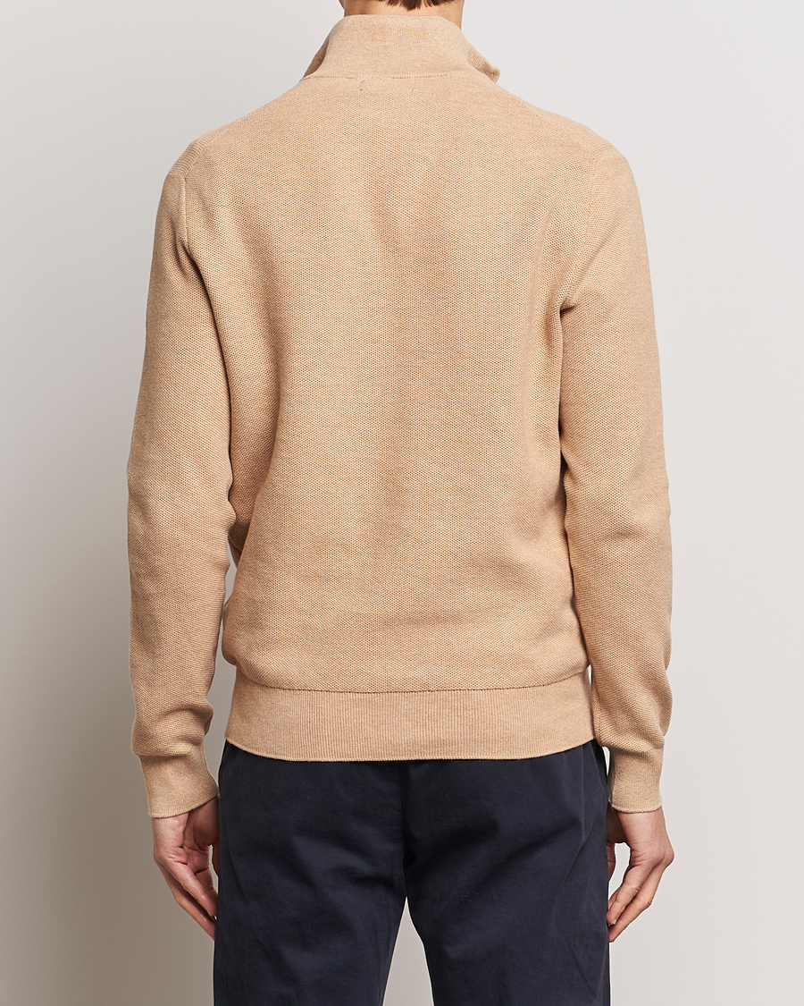 Heren | Truien | Polo Ralph Lauren | Textured Half Zip Camel Melange