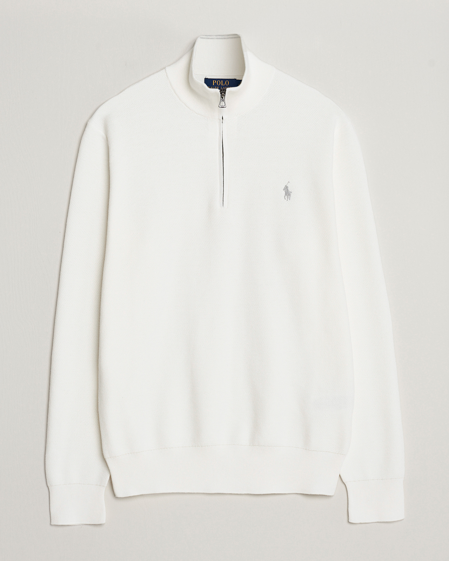 Homme | Pulls Et Tricots | Polo Ralph Lauren | Textured Half Zip Deckwash White