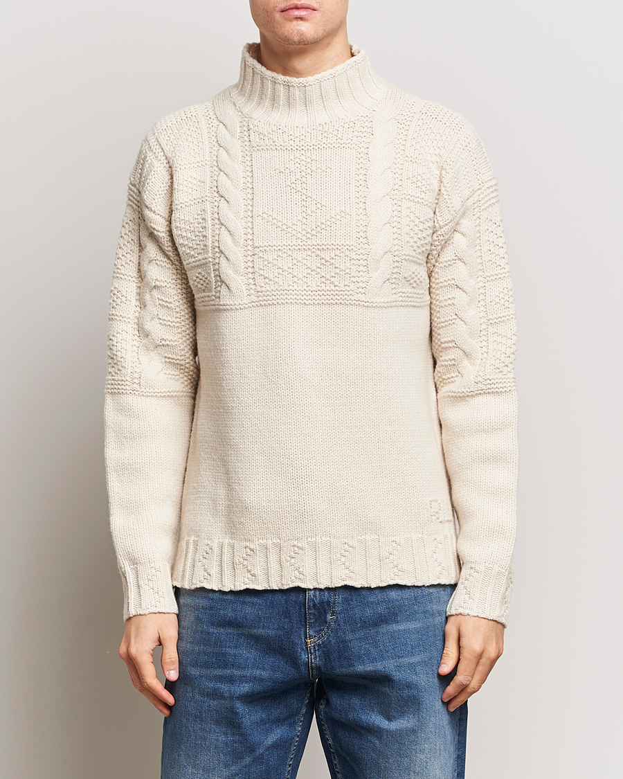 Homme | Pulls Et Tricots | Polo Ralph Lauren | Wool Knitted Aran Rollneck Cream
