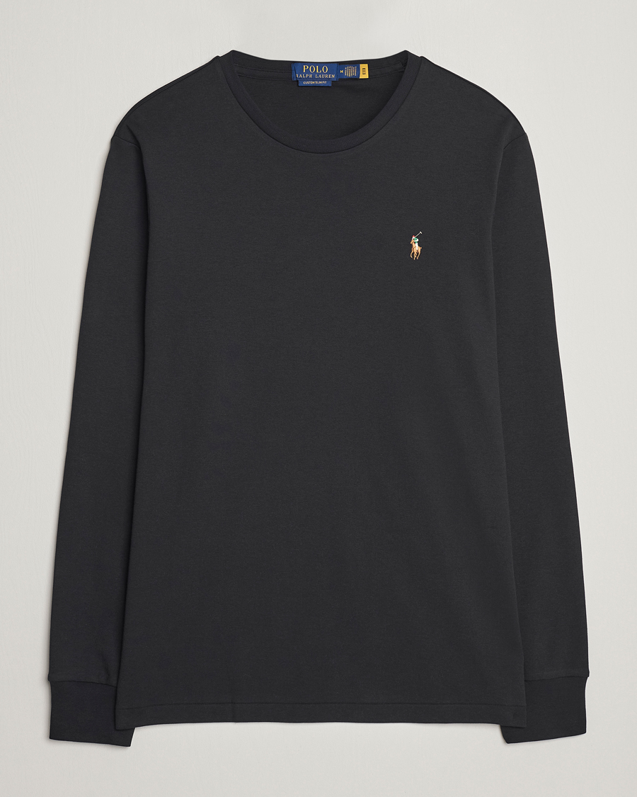 Heren | T-shirts | Polo Ralph Lauren | Luxury Pima Cotton Long Sleeve T-Shirt Black