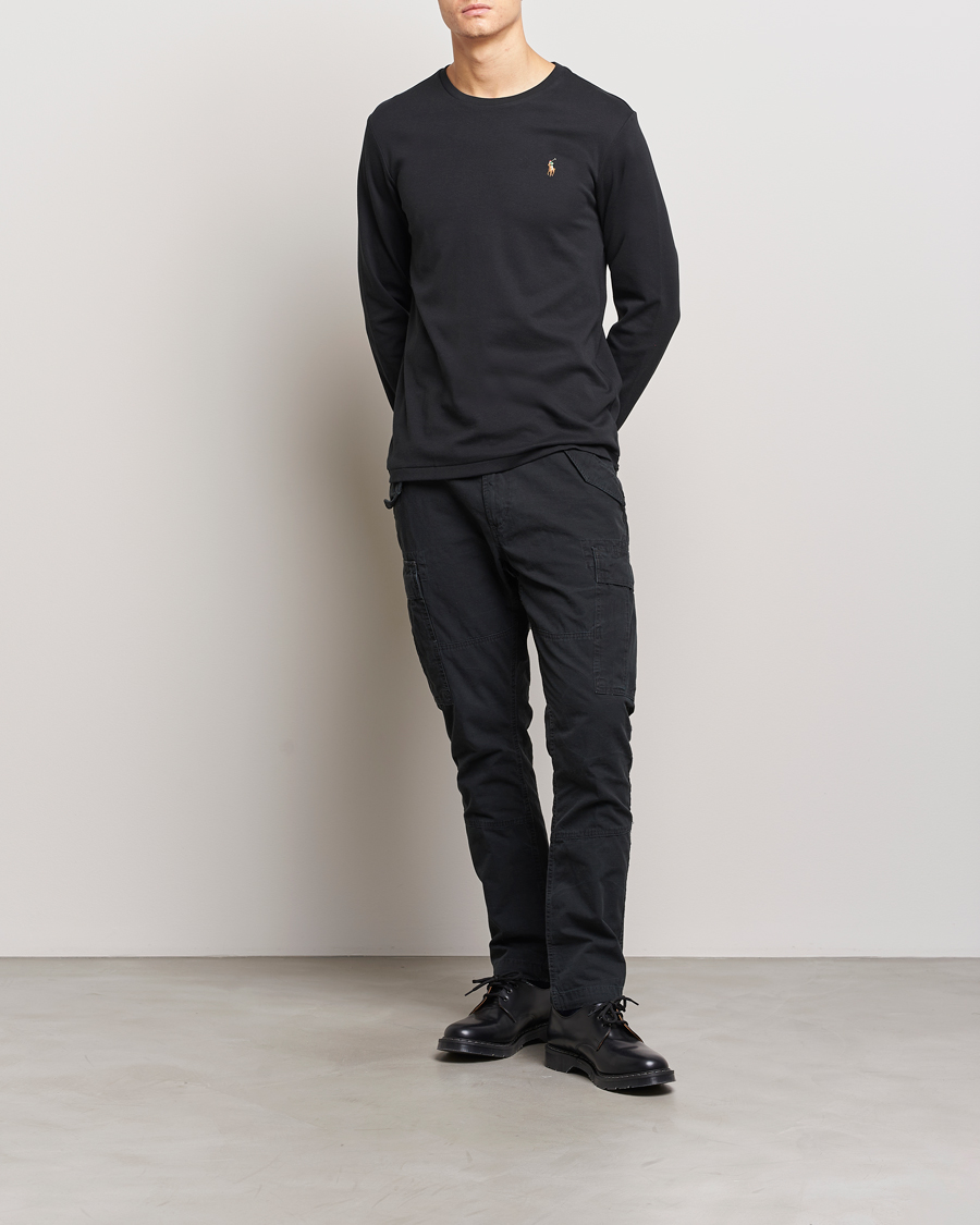 Heren | T-shirts | Polo Ralph Lauren | Luxury Pima Cotton Long Sleeve T-Shirt Black