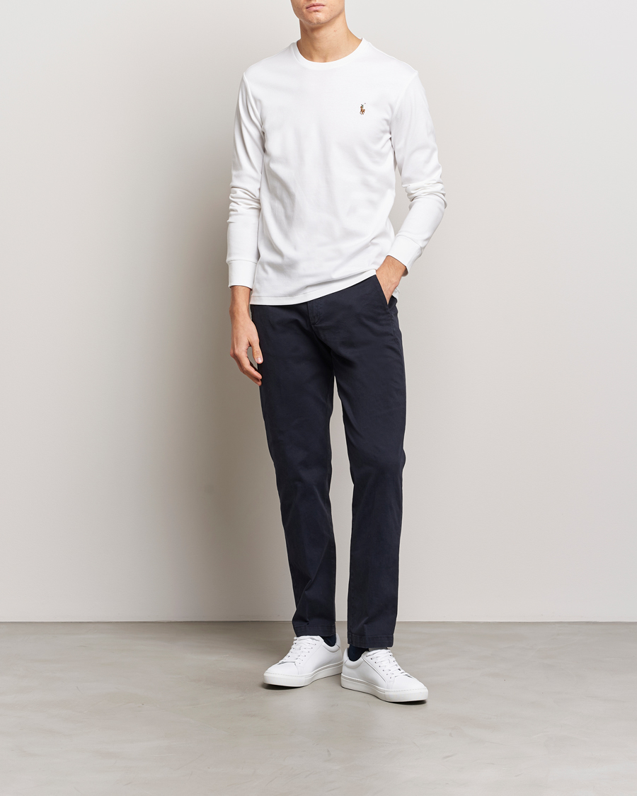 Heren | T-shirts | Polo Ralph Lauren | Luxury Pima Cotton Long Sleeve T-Shirt White