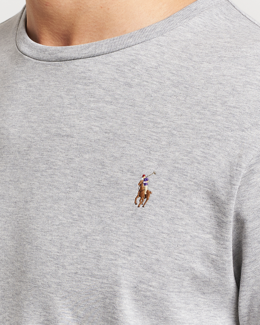 Heren | T-shirts | Polo Ralph Lauren | Luxury Pima Cotton Long Sleeve T-Shirt Light Grey