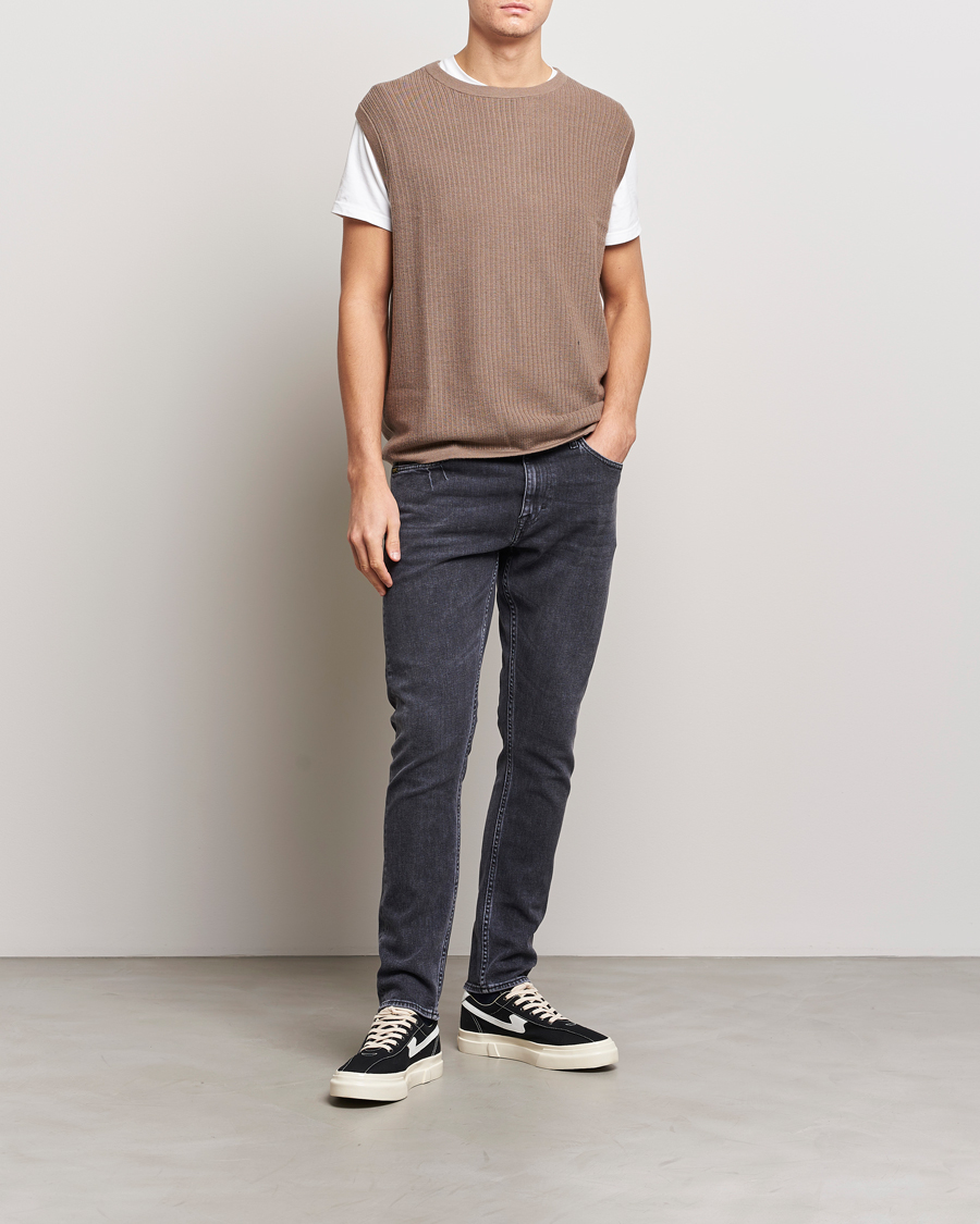 Homme | Jeans | Tiger of Sweden | Pistolero Stretch Cotton Jeans Washed Black