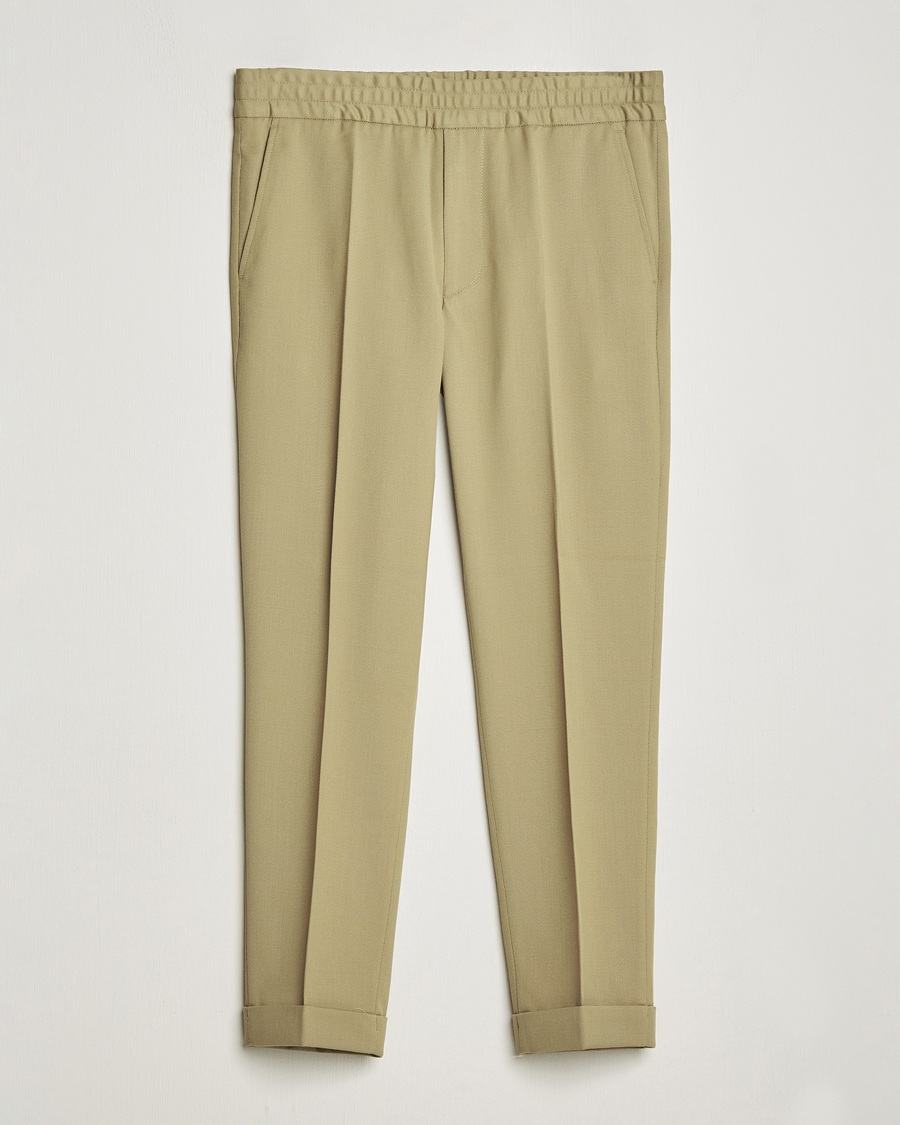 Heren | Broeken | Filippa K | Terry Cropped Trousers Sage Melange