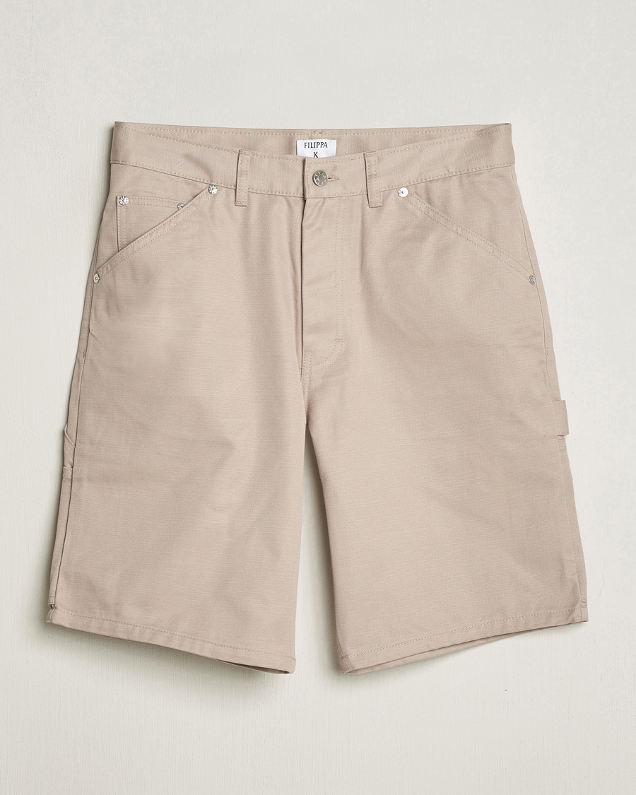 Heren | Korte broek | Filippa K | Workwear Shorts Taupe