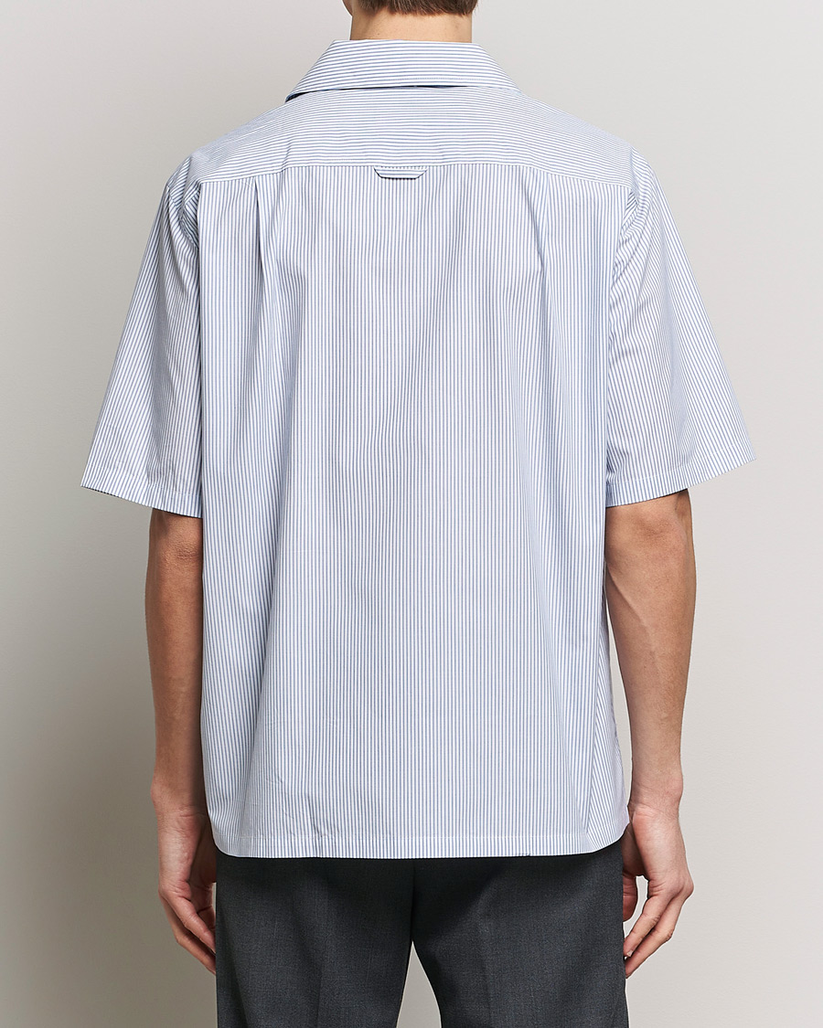 Homme | Chemises | Filippa K | Striped Short Sleeve Resort Shirt Blue/White
