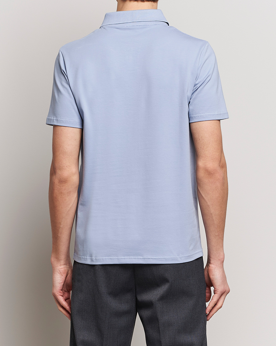 Heren | Polo's | Filippa K | Soft Lycra Polo T-Shirt Faded Blue