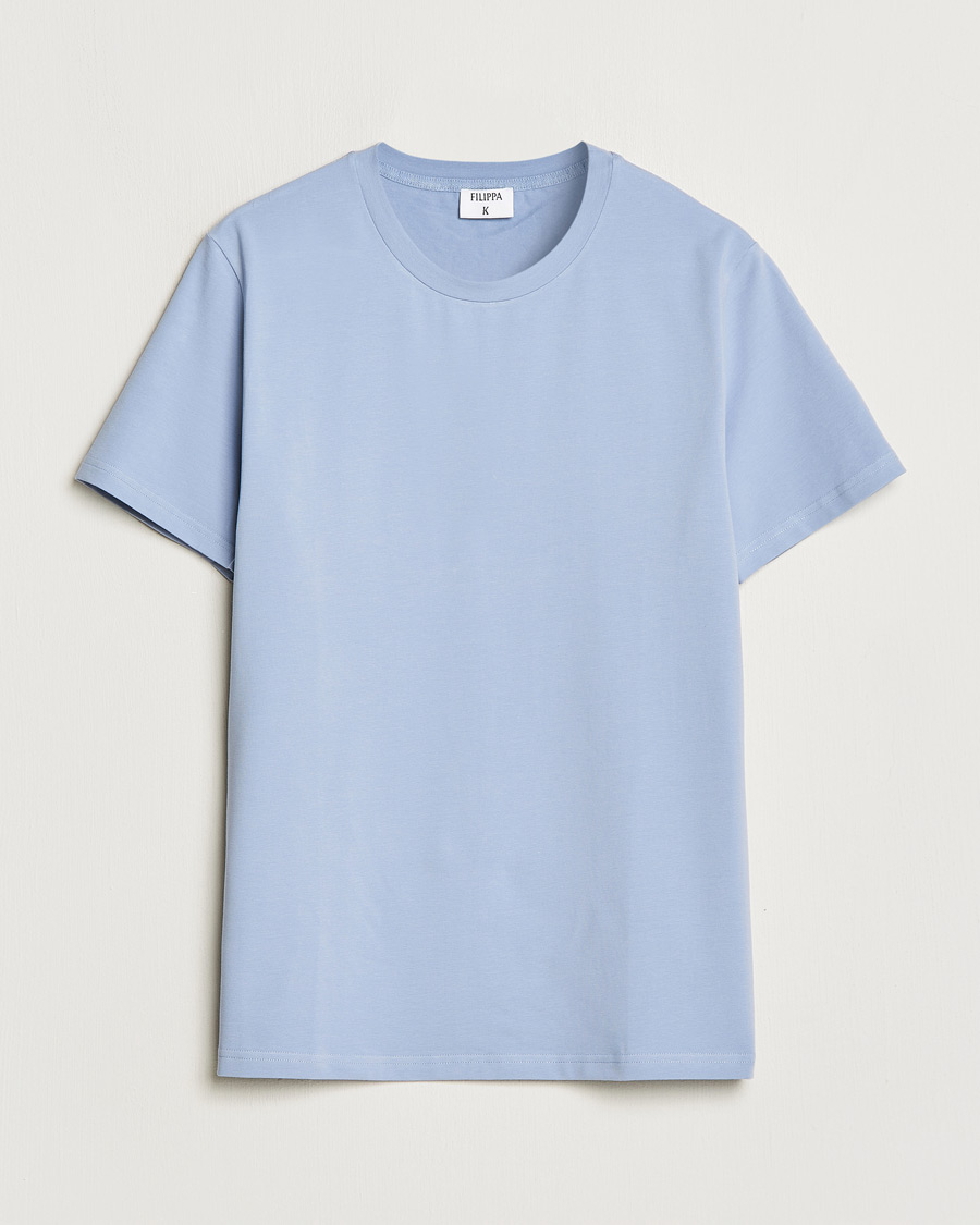 Heren | T-shirts | Filippa K | Soft Lycra T-Shirt Faded Blue