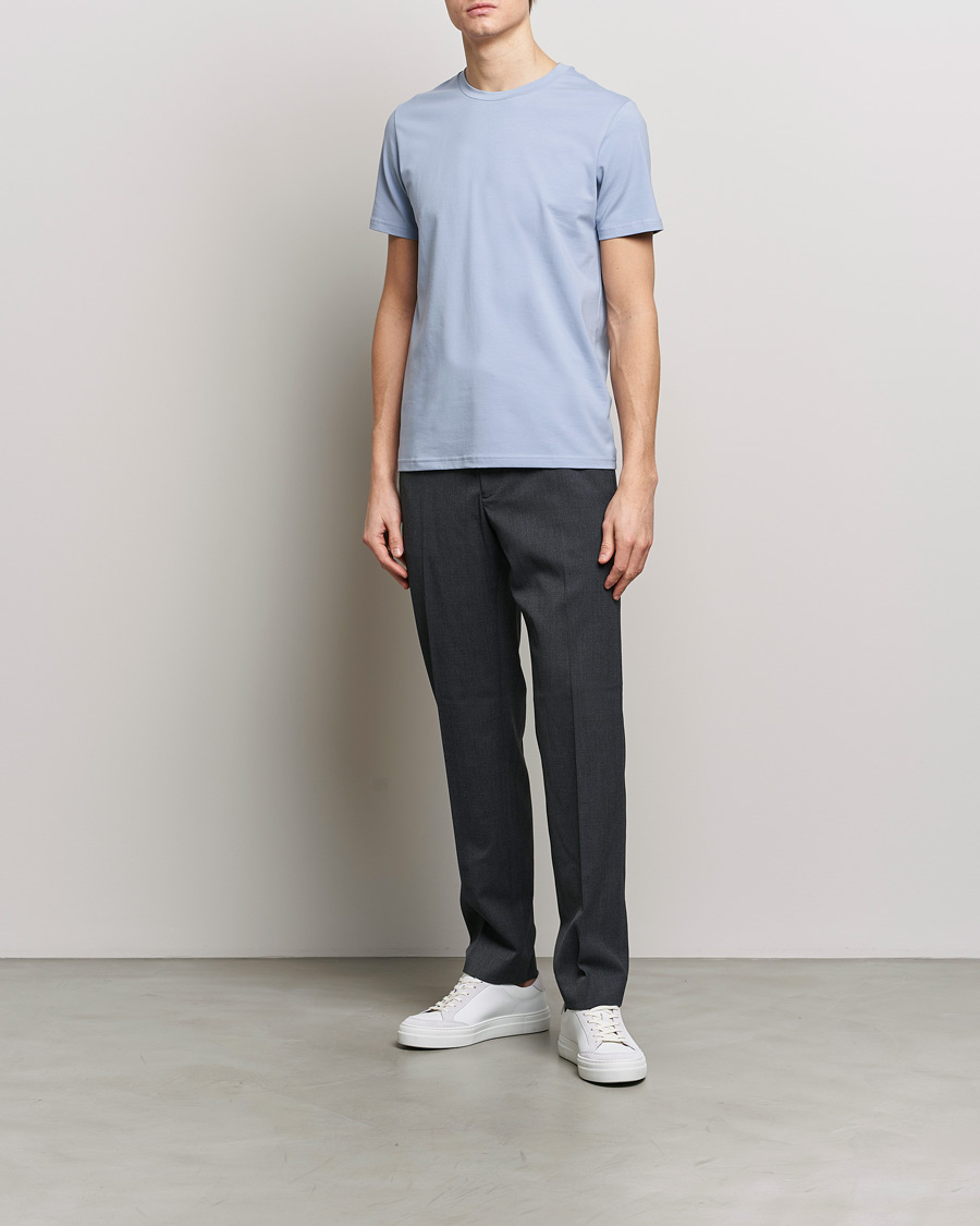 Heren | T-shirts | Filippa K | Soft Lycra T-Shirt Faded Blue