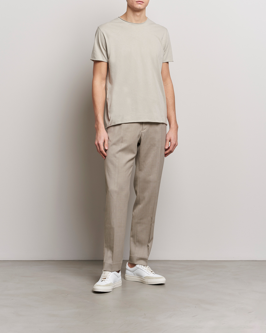 Heren | T-shirts | Filippa K | Roll Neck Crew Neck T-Shirt Light Sage
