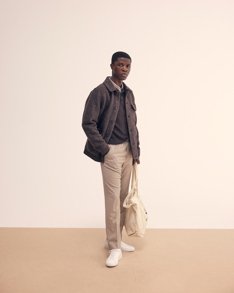 Homme | Pulls Et Tricots | Filippa K | Structured Knitted Polo Dark Oak