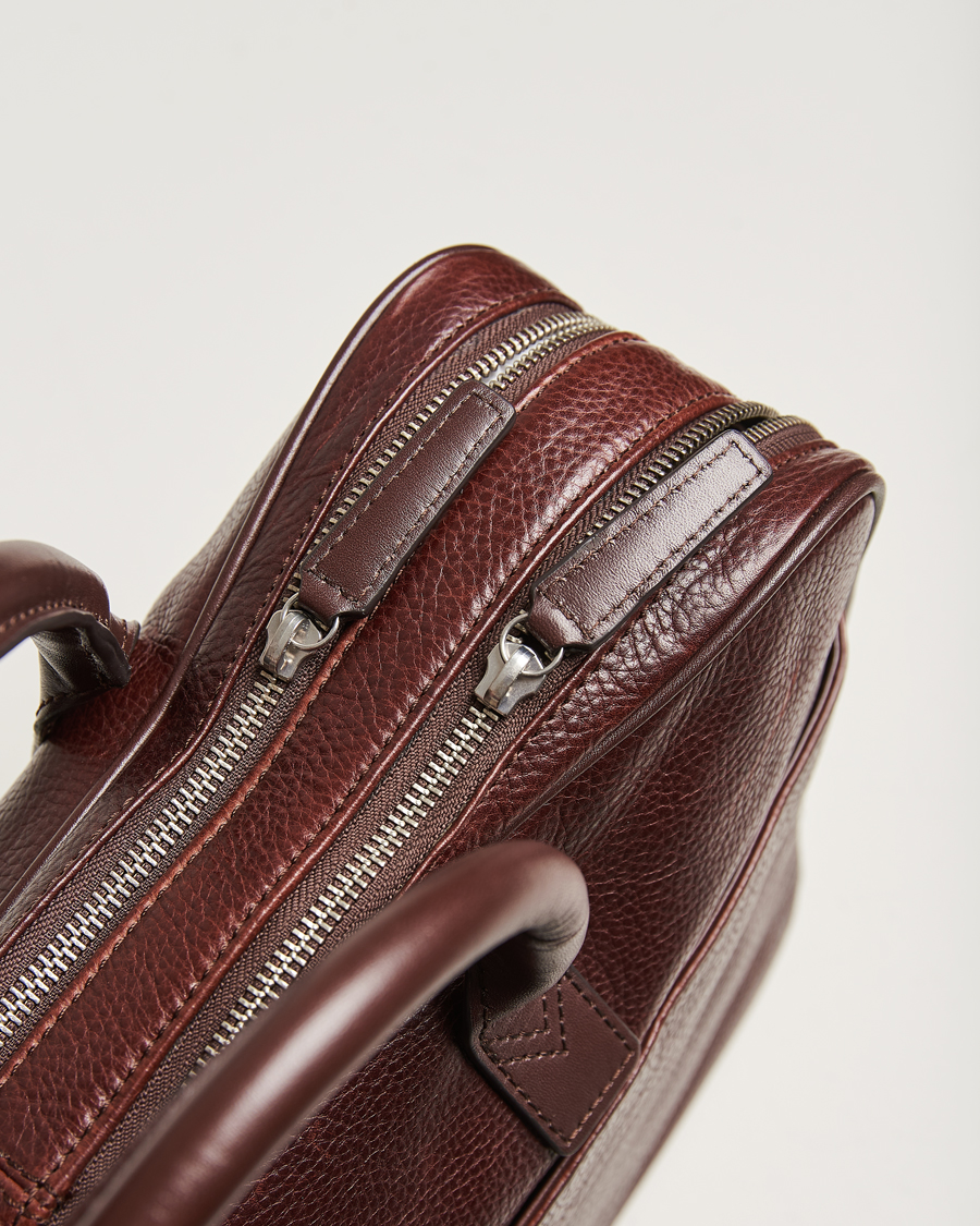 Heren | Tassen | Loake Shoemakers | Westminster Grain Leather Briefcase Dark Brown