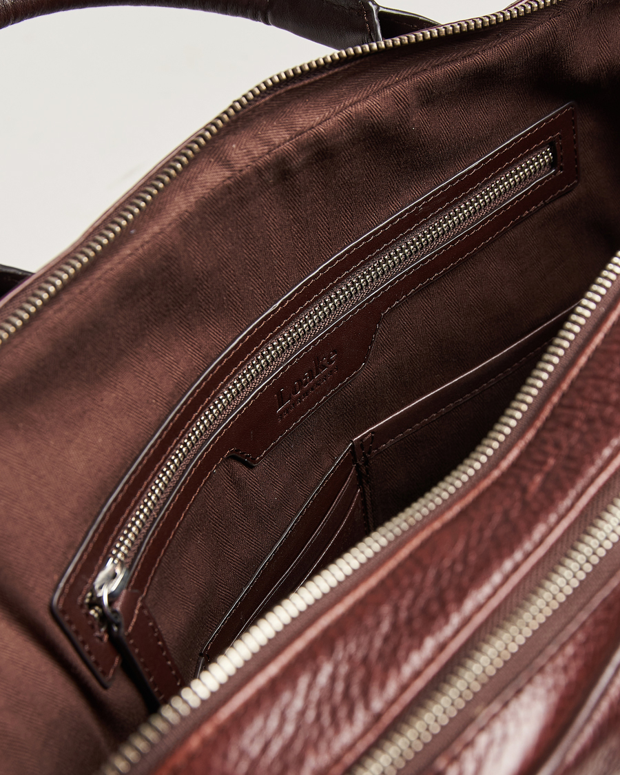 Heren | Tassen | Loake Shoemakers | Westminster Grain Leather Briefcase Dark Brown