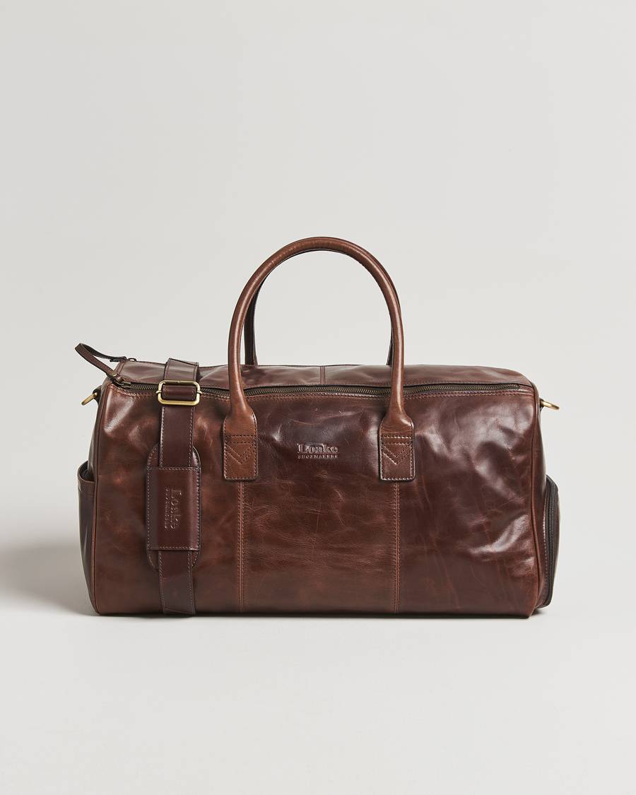 Heren | Tassen | Loake Shoemakers | Devon Leather Travel Bag Dark Brown