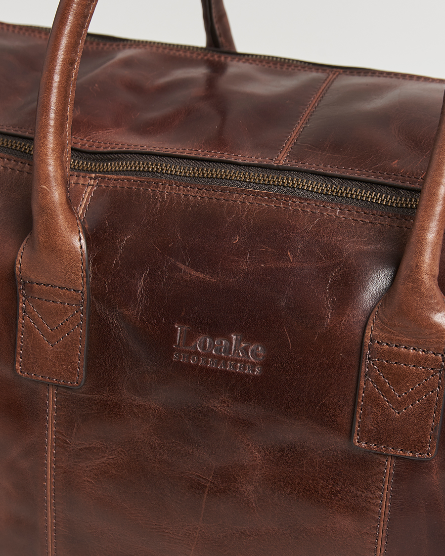 Heren | Tassen | Loake Shoemakers | Devon Leather Travel Bag Dark Brown
