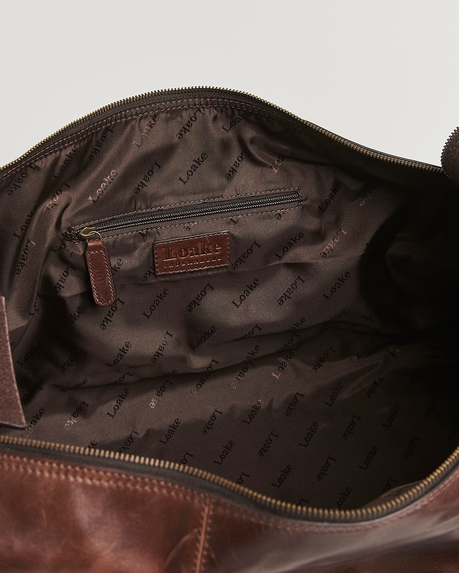 Heren | Tassen | Loake Shoemakers | Devon Leather Travel Bag Dark Brown