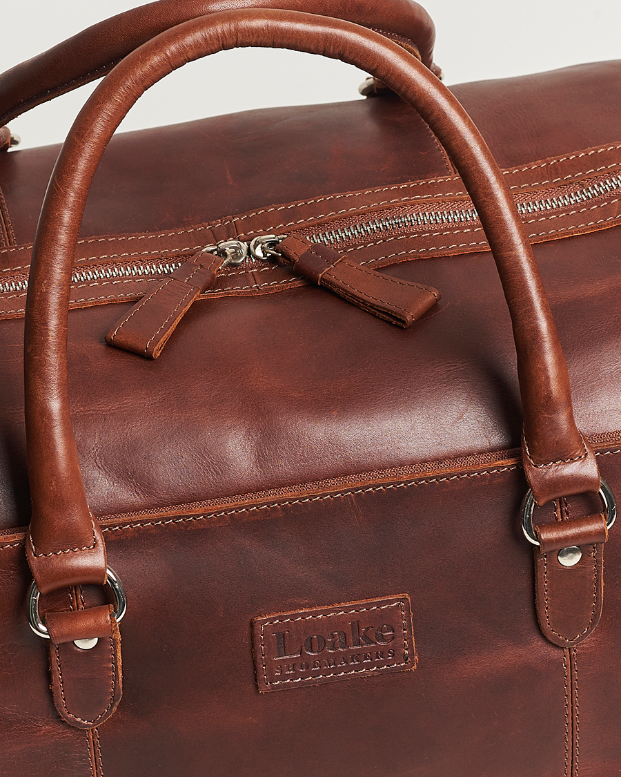 Homme | Loake 1880 Norfolk Leather Travel Bag Cedar | Loake 1880 | Norfolk Leather Travel Bag Cedar