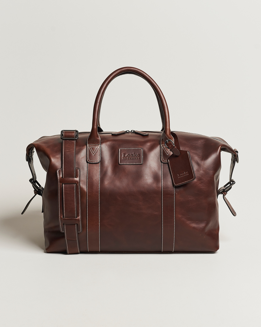Heren | Tassen | Loake Shoemakers | Balmoral Veg Tanned Leather Overnight Bag Brown