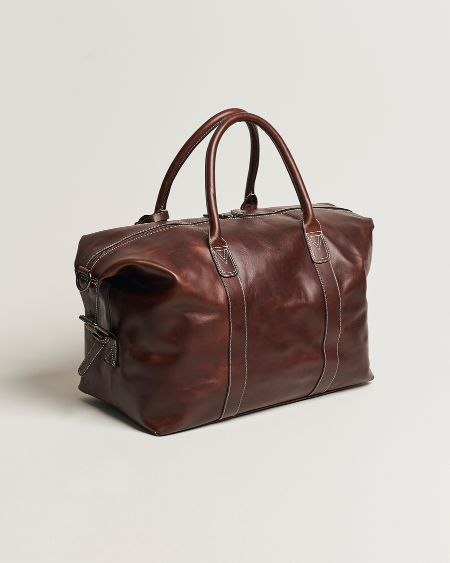 Heren | Tassen | Loake Shoemakers | Balmoral Veg Tanned Leather Overnight Bag Brown