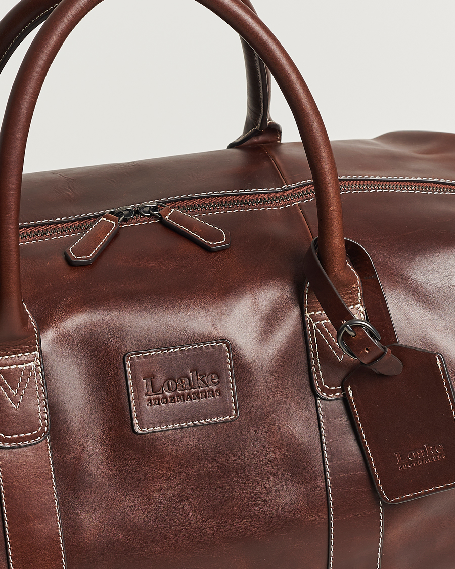 Heren | Tassen | Loake Shoemakers | Balmoral Veg Tanned Leather Overnight Bag Brown