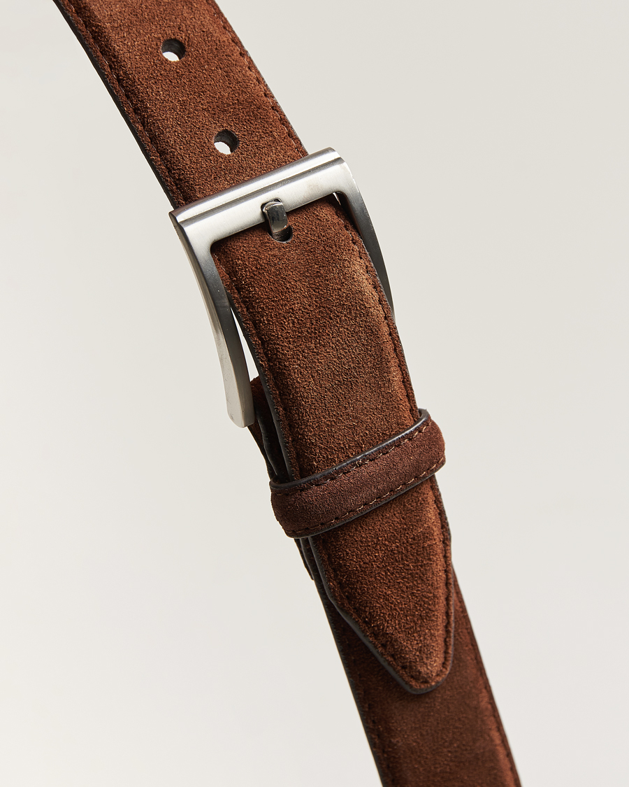 Homme | Ceintures | Loake Shoemakers | William Suede Belt Brown