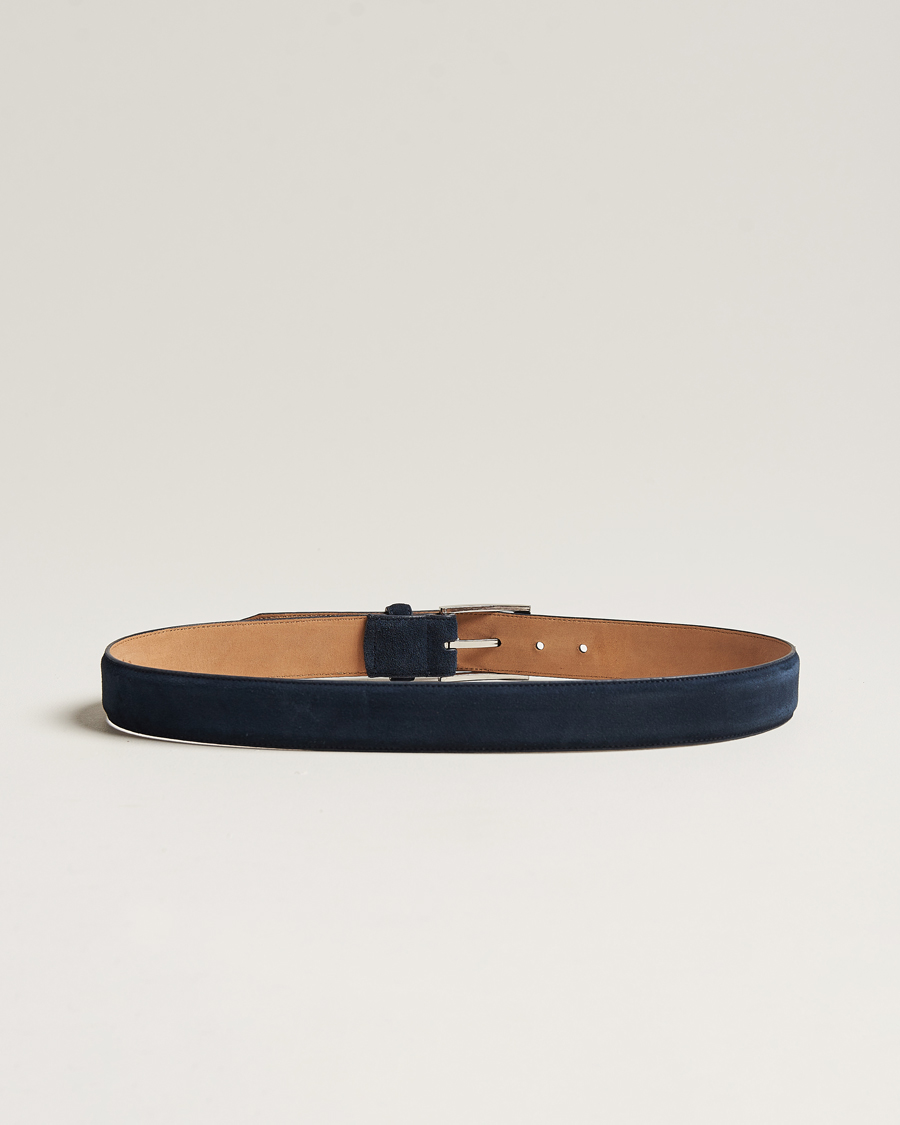 Homme | Ceintures | Loake Shoemakers | William Suede Belt Navy