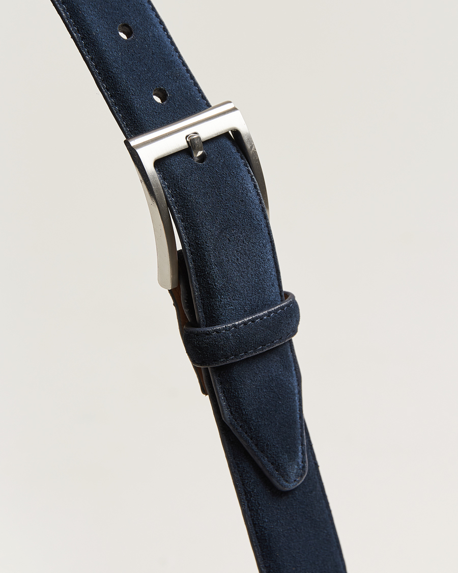 Homme | Ceintures | Loake Shoemakers | William Suede Belt Navy