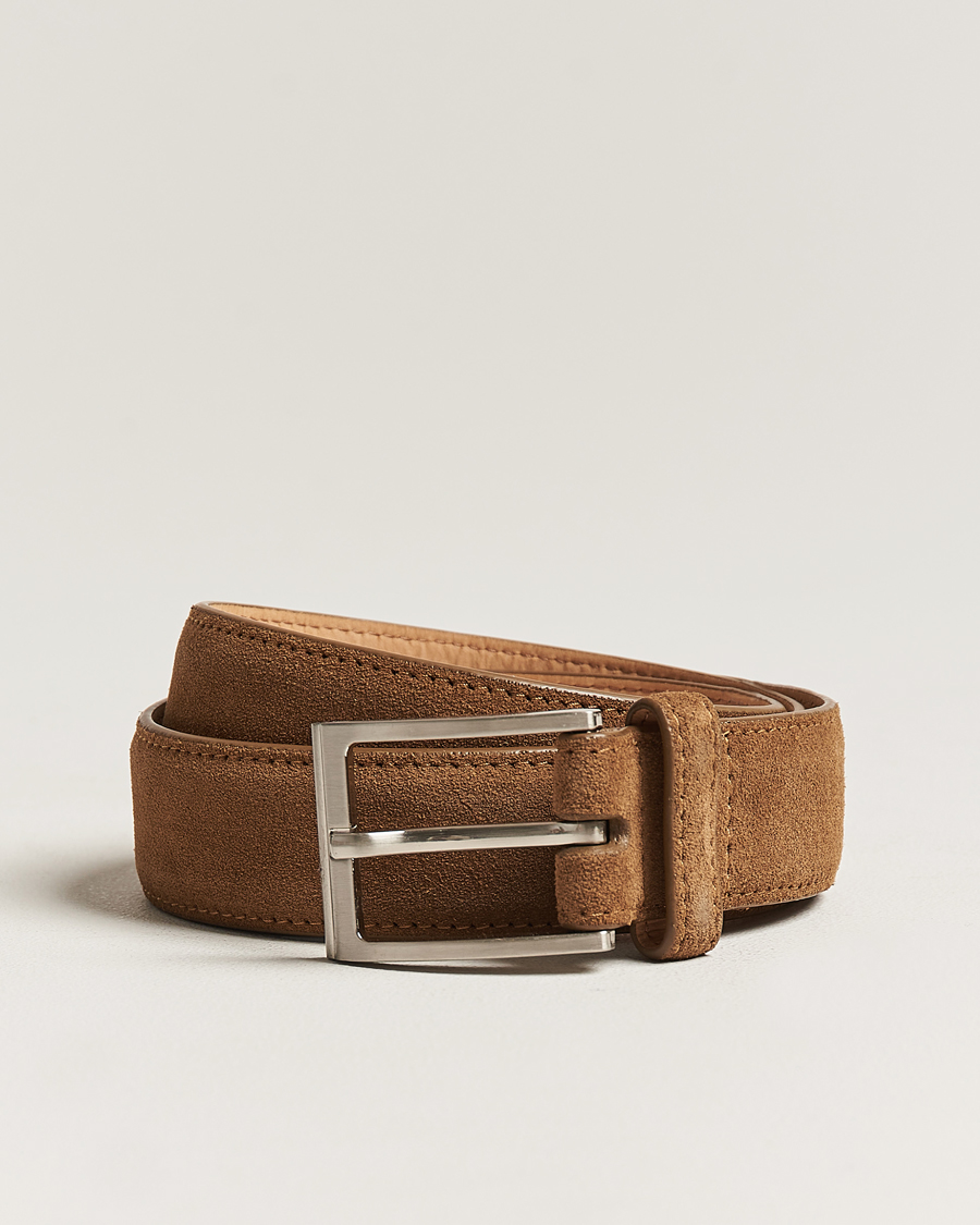 Homme | Ceintures | Loake Shoemakers | William Suede Belt Tan