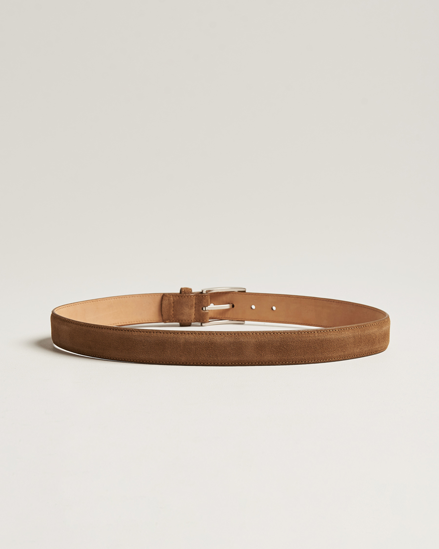Homme | Ceintures | Loake Shoemakers | William Suede Belt Tan