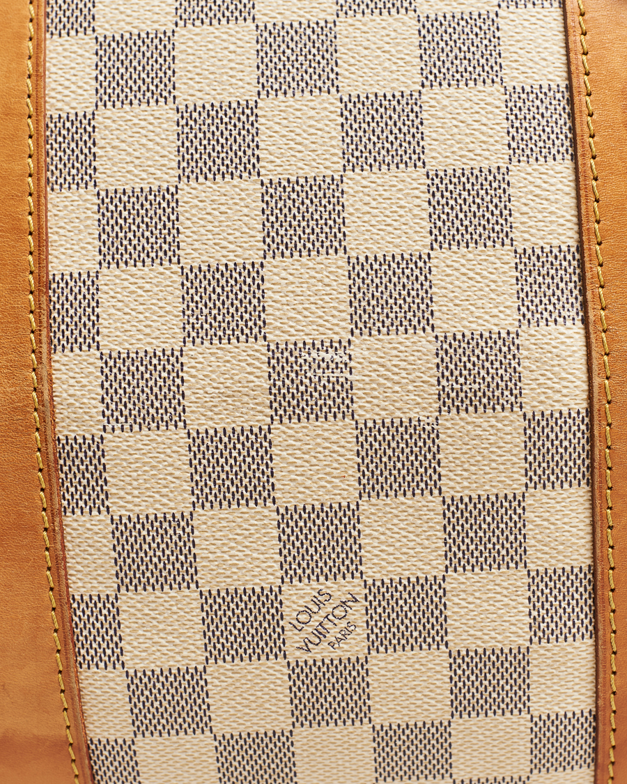 Homme | Louis Vuitton Pre-Owned Keepall 50 Bag Damier Azur | Louis Vuitton Pre-Owned | Keepall 50 Bag Damier Azur
